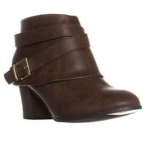 Women's Bootie 7.5 W Thalia Sodi Teca Cuff Brown